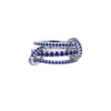 Wholesale Women's And Couple Style Hip Hop Multipiece Overlapping Zircon Ring Set With Diamonds Made Of Copper