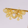Wholesale Women's Animal Style Alloy Electroplated Hollow Spiral Butterfly Stud Earrings