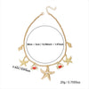 Wholesale Women's Animal Zodiac Alloy Electroplated Pendant Necklace With Starfish Shell Design
