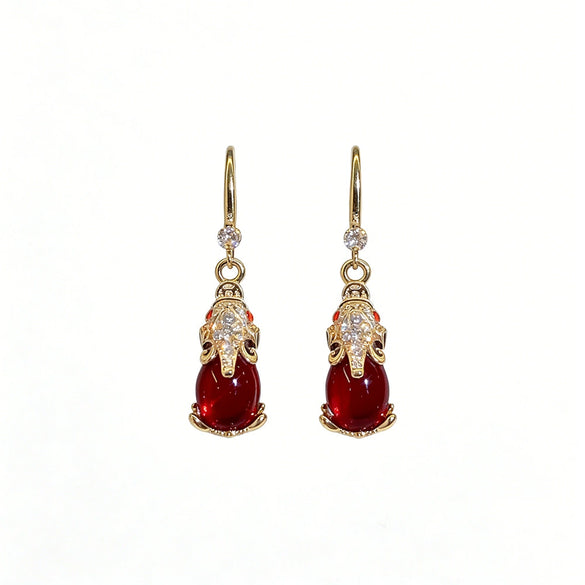 Wholesale Women's Animal Zodiac Diamond Inlaid Copper Earrings Trendy Jewelry