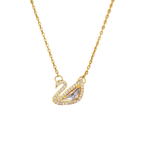 Wholesale Women's Animal Zodiac Pattern Copper Zircon Vacuum Plated In The Furnace Flash O Chain Necklace