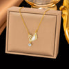 Wholesale Women's Animal Zodiac Pattern Copper Zircon Vacuum Plated In The Furnace Flash O Chain Necklace