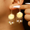 Wholesale Women's Animal Zodiac Pattern Iron Electroplated Shell Tassel Seed Bead Earrings