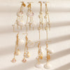 Wholesale Women's Animal Zodiac Style Zinc Alloy Imitation Pearl Electroplated Shell And Starfish Tassel Earrings