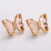 Wholesale Women's Animalpatterned Glass And Crystal Earrings With Copper Design
