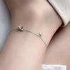 Wholesale Women's Anklet S925 Silver Love Bow Design