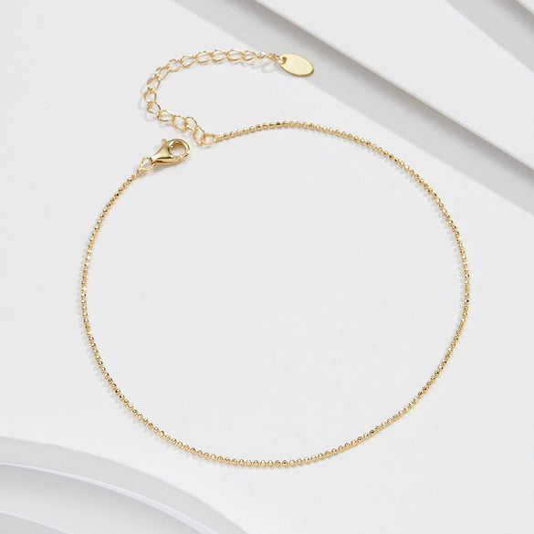 Wholesale Women's Anklet S925 Sterling Silver Geometric Simple Style