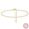 Wholesale Women's Anklet S925 Sterling Silver Geometric Simple Style