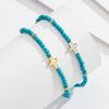 Wholesale Women's Anklets Turquoise S925 Sterling Silver Cross Geometric Accessories