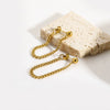 Wholesale Women's Antiallergic Nonfading Stainless Steel Chain Earrings With Geometric Styling And Pvdp Furnace Real Gold Treatment
