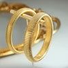 Wholesale Women's Antique Geometric Elastic 316L Stainless Steel Goldplated Bracelet Jewelry