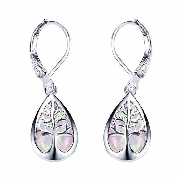 Wholesale Women's Antique Natural Style Copper Dropshaped Geometric Earrings With Electroplating