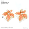 Wholesale Women's Antique Titanium Steel Earrings With Flower Pattern And Dripping Oil Treatment