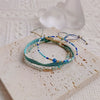Wholesale Women's Aquamarine Handwoven Beaded Bracelet Jewelry