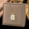Wholesale Women's Artistic Retro Light Luxury Geometric Heart Star Shaped 18K Real Gold Plated Copper Pendant Flash O Chain Necklace