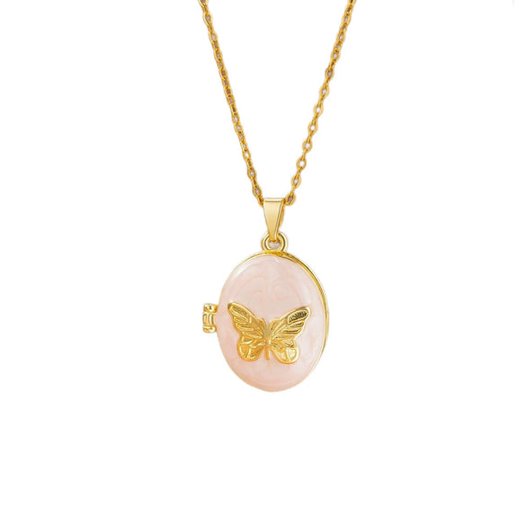Wholesale Women's Artistic Retro Light Luxury Geometric Heart Star Shaped 18K Real Gold Plated Copper Pendant Flash O Chain Necklace