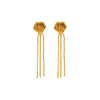 Wholesale Women's Artsy Geometric Stainless Steel Electroplated Long Tassel Earrings