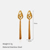 Wholesale Women's Artsy Geometric Stainless Steel Electroplated Long Tassel Earrings