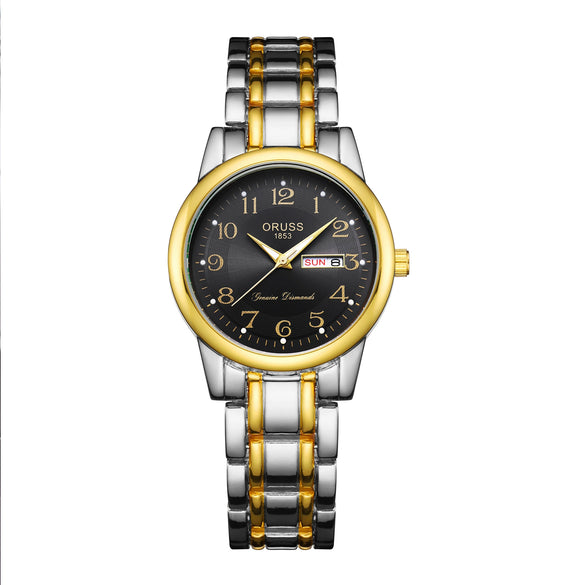Wholesale Women's Automatic Quartz Watch Alloy Stainless Steel Round Waterproof Luminous