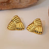 Wholesale Women's Autumn And Winter Earrings Geometric Stainless Steel Electroplated Triangle Earrings