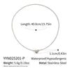 Wholesale Women's Ball Bead Chain Magnet Heart Necklace Stainless Steel Electroplated