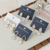Wholesale Women's Baroque Button Earrings Natural Freshwater Pearl 925 Sterling Silver Needle Oblate Shape