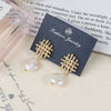Wholesale Women's Baroque Button Earrings Natural Freshwater Pearl 925 Sterling Silver Needle Oblate Shape