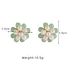 Wholesale Women's Baroque Freshwater Pearl Flower Shaped Elegant Earrings Electroplated