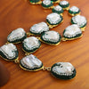 Wholesale Women's Baroque Freshwater Pearl Necklace With Gold Plated Pendant And Regular Chain Electroplating Style