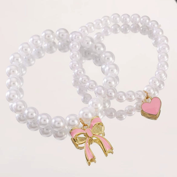 Wholesale Women's Baroque Handmade Imitation Pearl Round Bracelet