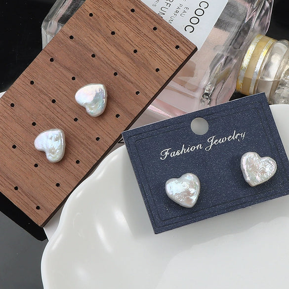 Wholesale Women's Baroque Style 925 Silver Freshwater Pearl Earrings With Special Shape