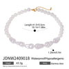 Wholesale Women's Baroque Style Stainless Steel And Organic Glass Pearl Necklace With Electroplating Treatment