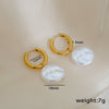 Wholesale Women's Baroque Style Stainless Steel Geometric Pearl Irregular Earrings With Electroplating