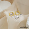 Wholesale Women's Baroque Style Stainless Steel Geometric Pearl Irregular Earrings With Electroplating