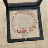 Wholesale Women's Beaded Bracelet With Flower Pattern Mixed Material Electroplated