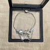 Wholesale Women's Beaded Bracelet With Flower Pattern Mixed Material Electroplated