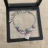 Wholesale Women's Beaded Bracelet With Flower Pattern Mixed Material Electroplated