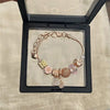 Wholesale Women's Beaded Bracelet With Flower Pattern Mixed Material Electroplated