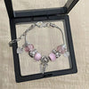 Wholesale Women's Beaded Bracelet With Flower Pattern Mixed Material Electroplated