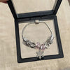 Wholesale Women's Beaded Bracelet With Flower Pattern Mixed Material Electroplated