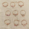 Wholesale Women's Beaded Bracelet With Flower Pattern Mixed Material Electroplated