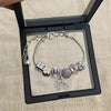 Wholesale Women's Beaded Bracelet With Flower Pattern Mixed Material Electroplated