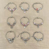 Wholesale Women's Beaded Bracelet With Flower Pattern Mixed Material Electroplated