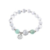 Wholesale Women's Beaded Crystal Copper Bracelet With Geometric Pattern And Electroplating Treatment