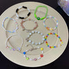 Wholesale Women's Beaded Crystal Copper Bracelet With Geometric Pattern And Electroplating Treatment