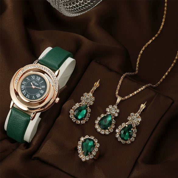 Wholesale Women's Belt Quartz Watch Alloy Case Pu Strap Stainless Steel Buckle Round Dial