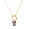 Wholesale Women's Birthstone Pendant Necklace Copper Goldplated Geometric Style Electroplating