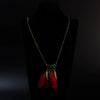 Wholesale Women's Bohemian Creative Feather Tassel Necklace With Geometric Style And Water Wave Chain