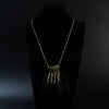 Wholesale Women's Bohemian Creative Feather Tassel Necklace With Geometric Style And Water Wave Chain