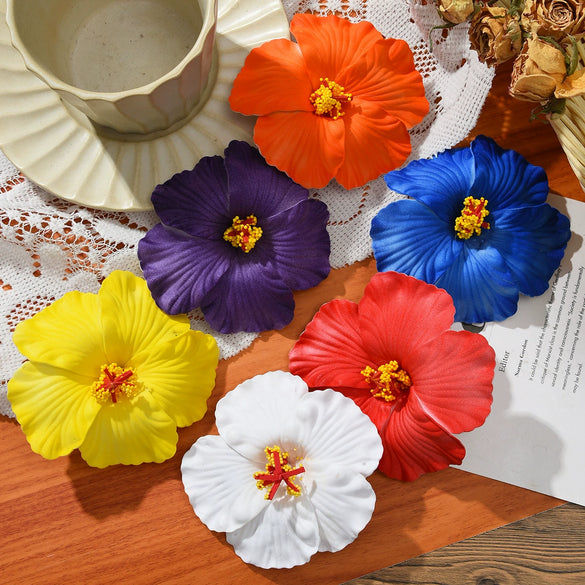 Wholesale Women's Bohemian Style Cloth Handmade Phalaenopsis Flower Duckbill Clip Hair Accessories